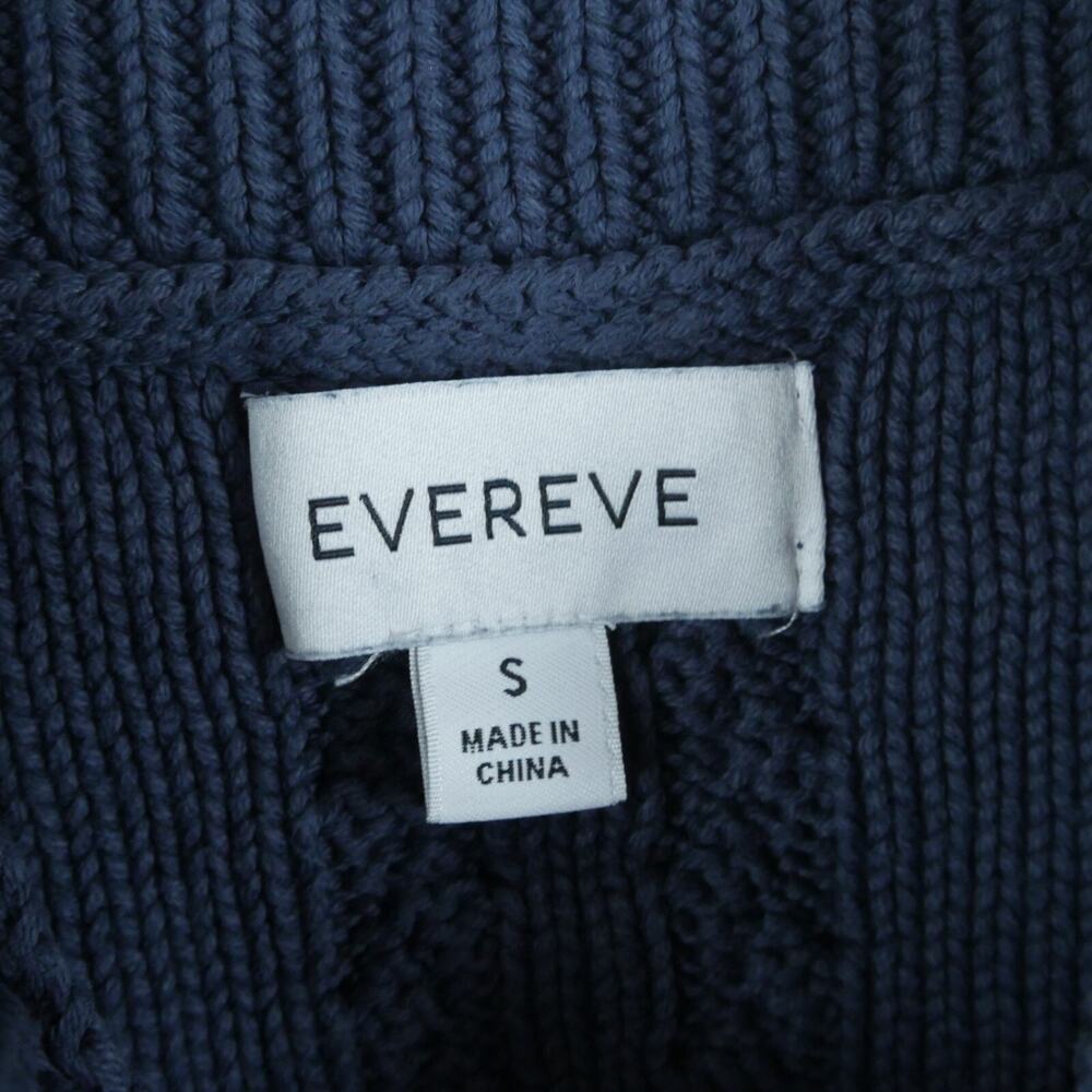 Evereve Small Tank Top Cable Knit Chunky Wide Strap Crop Preppy Minimal Capsule - Picture 2 of 7